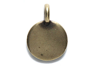 TC2401-AB: Charm Blank 11.5x16mm Ant Brass