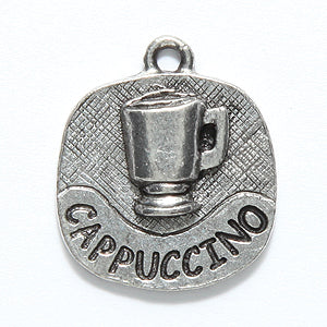 PW6355-S: Charm Square Cappuccino 20mm Ant Pewter 1PC