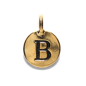 TC240-BG: Charm Letter B Ant GLD 11.5x16mm