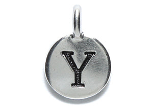 TC240-YS: Charm Letter Y Ant SIL 11.5x16mm