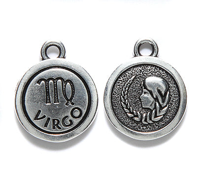 TC2475-AS: Charm Virgo Ant SIL 15x18.5mm