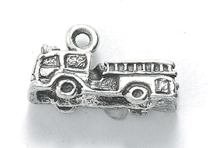 PW9114-S: Charm Fire Engine Ant Pewter 10x20mm 1PC