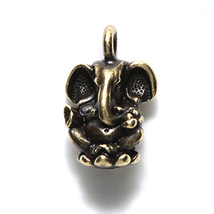 TC2534-AB: Charm Ganesh 18mm Ant Brass