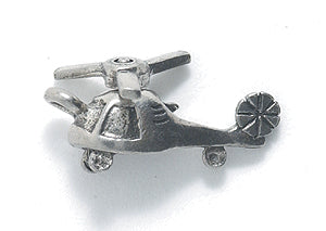 PW9260-S: Charm Helicopter w/Moving Prop Ant Pewter 20mm 1PC