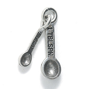 PW9143-S: Charm Measuring Spoons Ant Pewter 7x22mm