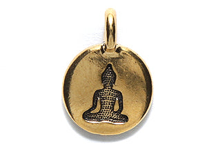 TC2407-AG: Charm Buddha 11.5x16mm Ant GLD