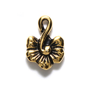 TC2548-AG: Charm Large Blossom 12x16mm Ant GLD