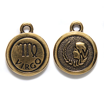 TC2475-AG: Charm Virgo Ant GLD 15x18.5mm