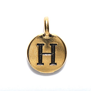 TC240-HG: Charm Letter H Ant GLD 11.5x16mm