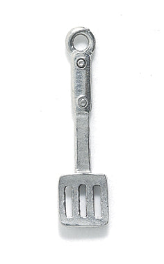 PW9230-S: Charm Bbq Spatula Ant Pewter 7x25mm 1PC