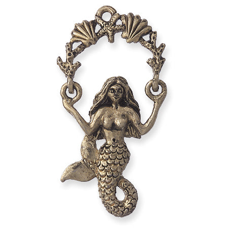 PW9048-AG: Charm Mermaid Swinging Ant Gold 20x35mm - 1PC