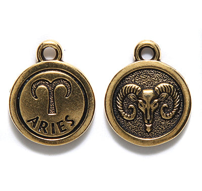 TC2470-AG: Charm Aries Ant GLD 15x18.5mm