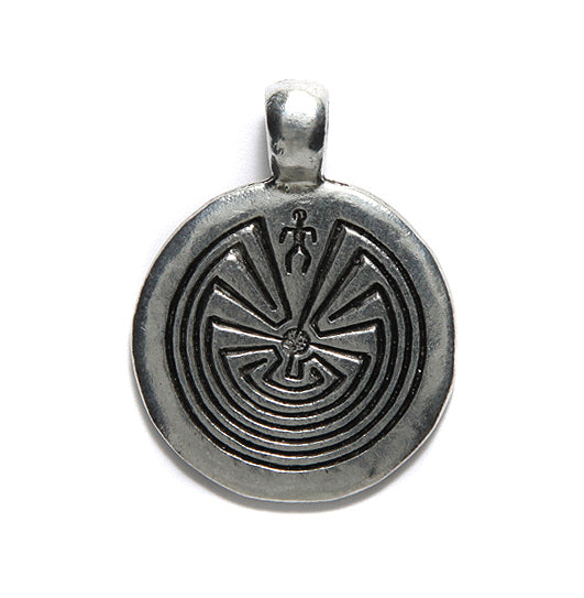 PW6574-S: Pendant Man In The Maze 26mm Ant Pewter-1PC