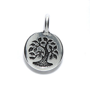 TC2454-AS: Charm Tree 11.5x16mm Ant SIL