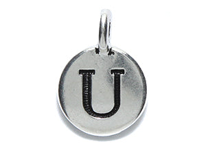 TC240-US: Charm Letter U Ant SIL 11.5x16mm