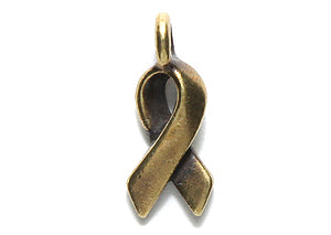 TC2216-AB: Charm Awareness Ribbon 17mm Ant Brass