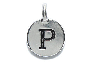 TC240-PS: Charm Letter P Ant SIL 11.5x16mm