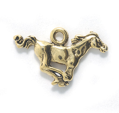 PW9252-AG: Charm Horse Ant Gold 18x28mm - 1PC