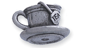 PW9037-S: Charm Tea Cup Ant Pewter 10x15mm 1PC