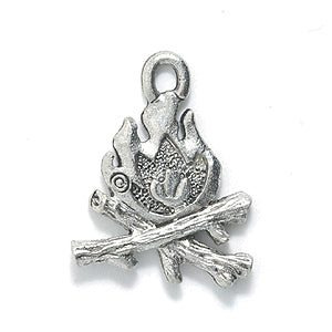 PW9196-S: Charm Campfire Silver 15x18mm-1PC