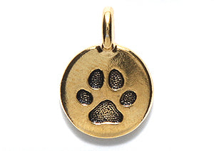 TC2420-AG: Charm Paw Ant GLD 11.5x16mm