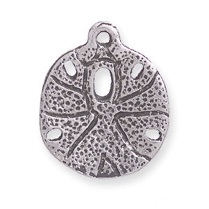 PW176-S: Charm Sand Dollar Ant Pewter 16x19mm 1PC