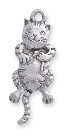 PW470-HS: Charm Moving Cat Ant Pewter 12x33mm 1PC