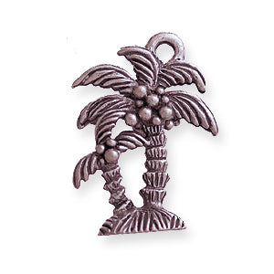 PW5150-S: Charm Palm Trees Silver 20mm-1PC