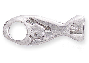 PW913-S: Pendant Fish Northwest Ant Pewter 9x24mm 1PC