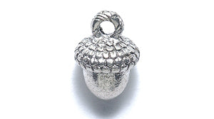 PW6270-S: Pewter Acorn Charm 12mm Silver-1PC