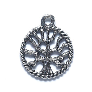 PW6163-S: Charm Tree Of Life Silver 19mm-1PC