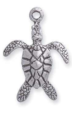 PW457-S: Pendant Sea Turtle Ant Pewter 18x26mm 1PC