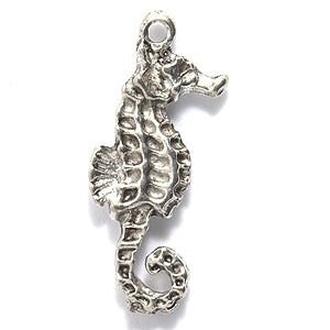 PW173-S: Seahorse Charm Silver 10x25mm-1PC