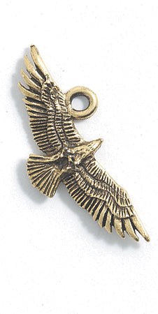 PW5560-AG: Charm Flying Eagle Ant Gold 13x29mm-1PC