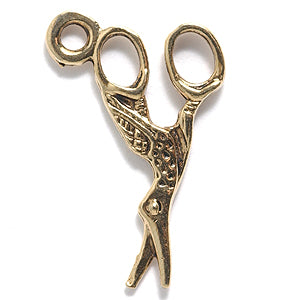 PW3728-AG: Charm Stork Scissors Ant Gold 12x24mm - 1PC