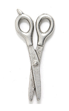 PW5252-S: Charm Scissors Silver 12x28mm-1PC