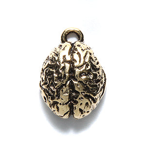 PW6206-AG: Charm Brain 12x17mm Ant Gold - 1PC