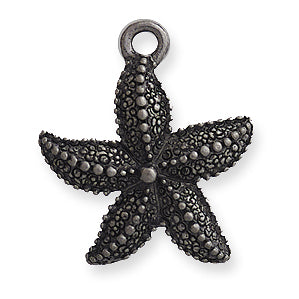 PW179-LS: Pendant Starfish Ant Pewter 19mm 1PC