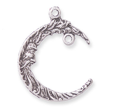 PW92-S: Moon Bearded Crescent w/Hoop 28mm