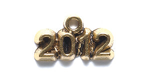 PW2031-AG: Charm Year 2012 Ant Gold 8x13mm - 1PC