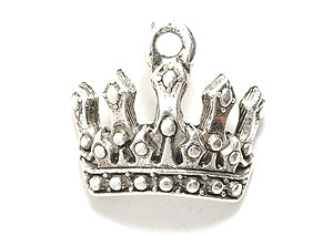 PW3336-S: Charm Tiara Bright Silver 14x15mm-1PC