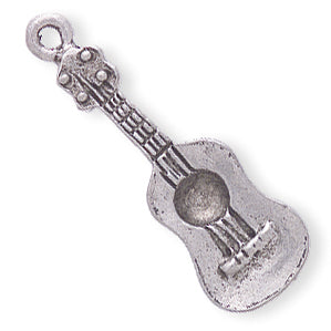 PW911-S: Pendant Guitar/Ukulele Ant Pewter 10x29mm 1PC