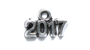 PW2032-17S: Charm Year 2017 Ant Pewter 8x13mm 1PC