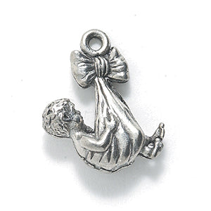 PW5120-S: Charm Baby In Bundle Silver 15x19mm-1PC