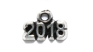 PW2032-18S: Charm Year 2018 Ant Pewter 8x13mm 1PC