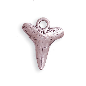 PW279-SS: Charm Shark Tooth Ant Pewter 13x16mm 1PC