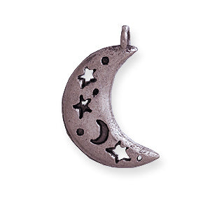 PW4121-S: Charm Pendant Moon Silver 12x18mm-1PC