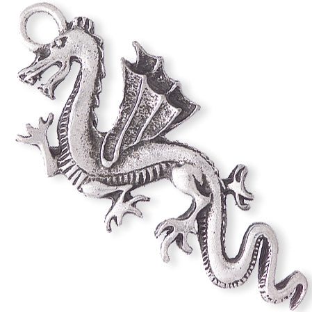 PW134-S: Pendant Dragon Ant Pewter 50mm 1PC