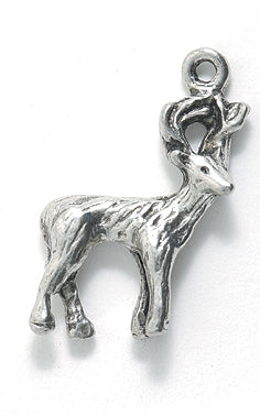 PW5037-S: Charm Deer Ant Pewter 17x23mm 1PC