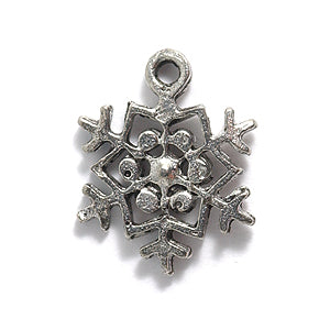 PW1352-S: Charm Snowflake Silver 15x19mm-1PC